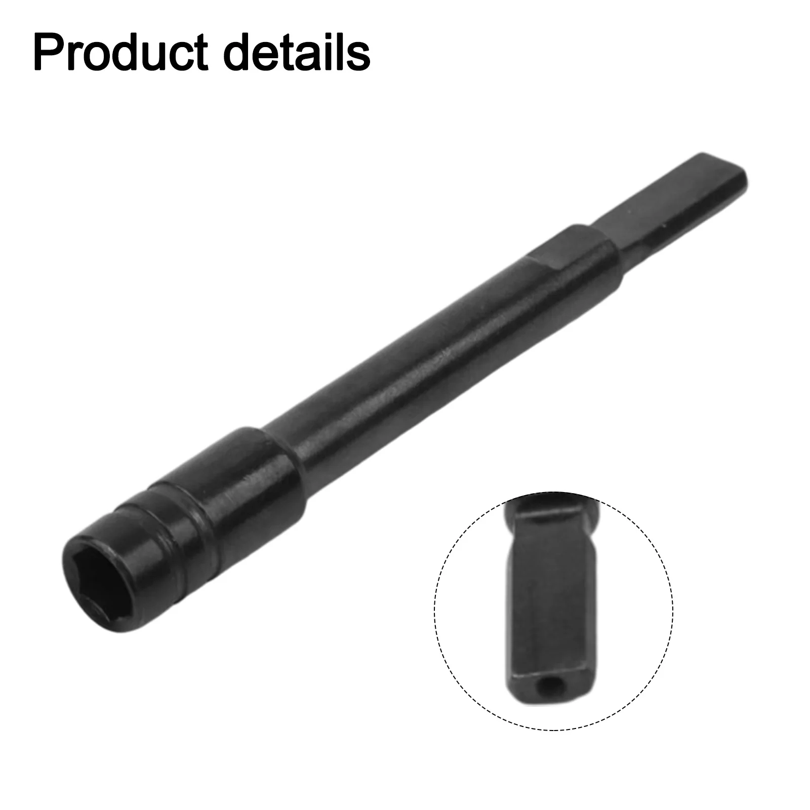 83mm Chrome Vanadium Steel Extension Rod Round Handle Sandblasted Flat Bar For Power Tool Drilling Accessory Gray Black