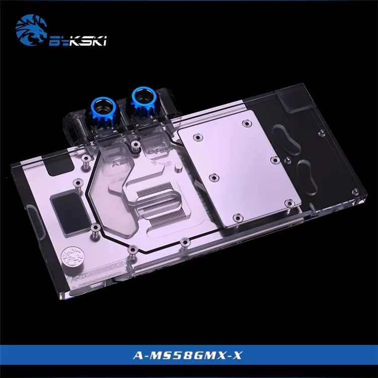 Imagem -02 - Bykski-gpu Water Cooling Rgb Block Cobertura Completa Msi Rx580 Armor Gaming x A-ms58gmx-x