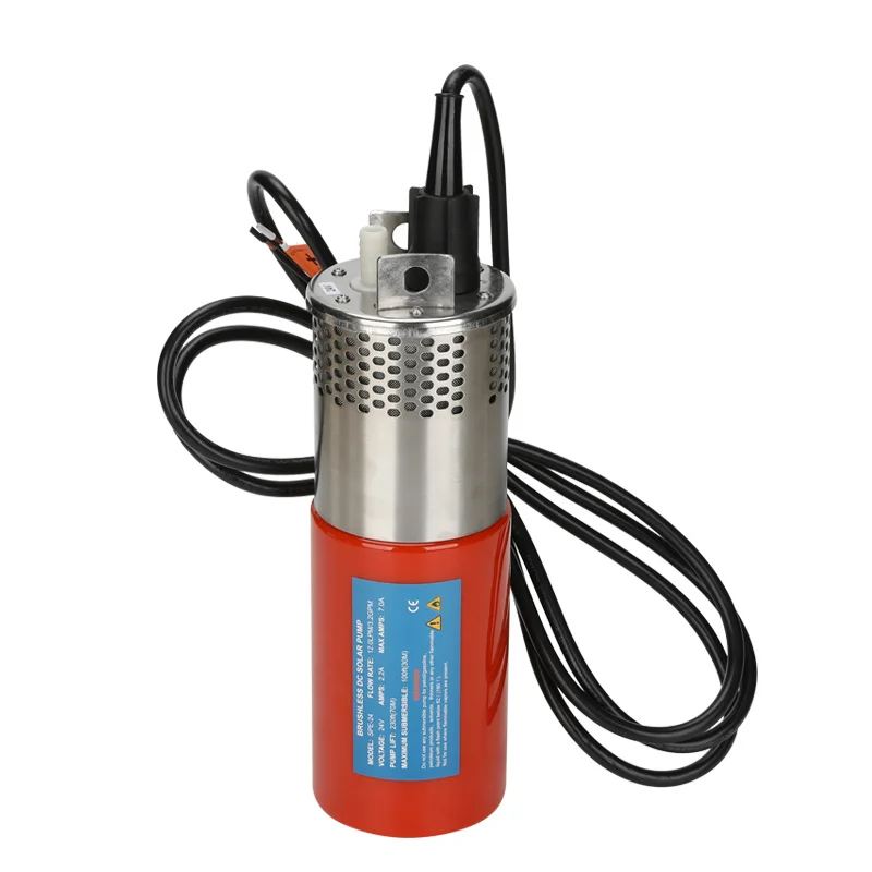 ( Brushless Motor ) 24V 12L/min 120M Submersible Solar Pump Energy Water Pump Deep Well Outdoor Garden Wash Bilge Cleaning