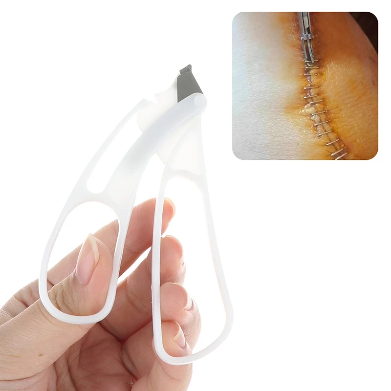 White Disposable Skin Stapler Nails Clipper Surgical Skin Suture Nails Remove Tool Stainless Steel+Plastic Nail Puller