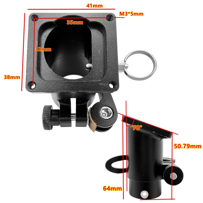 XAERO 25mm Quick Release Landing Gear Mount Aluminum Joint for Carbon Pipe Quad Frame UAV