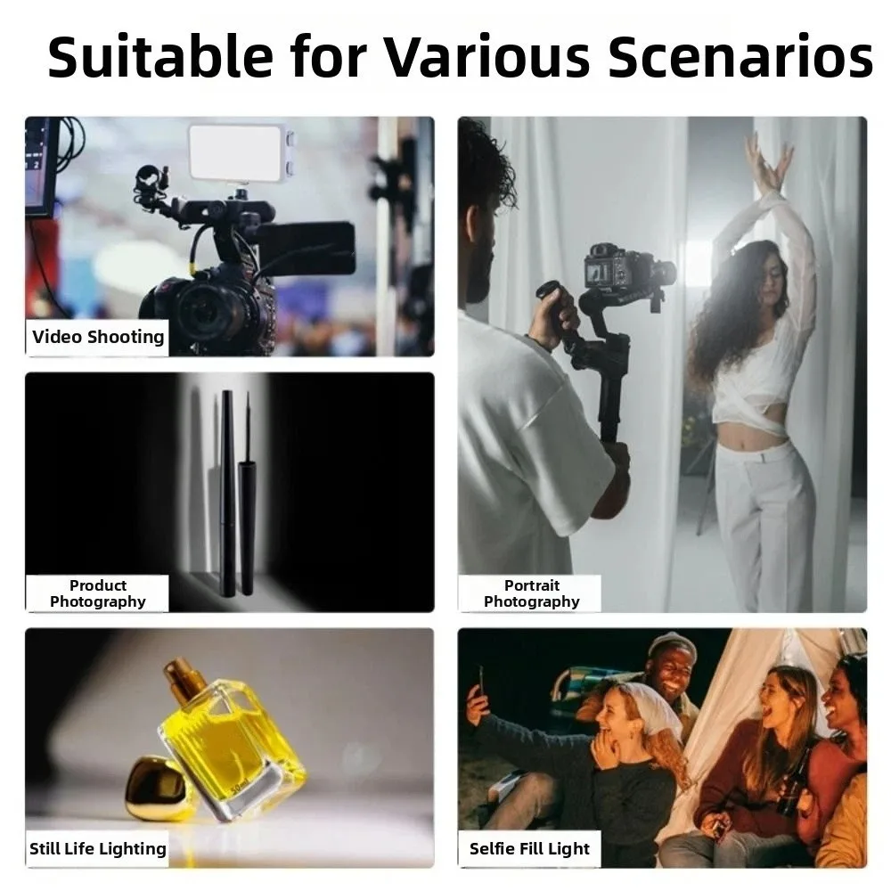 

40W Power Handheld Fill Light With Fan 2800-9000K Portable Selfie Lamp Adjustable Color Temperature with Tripod