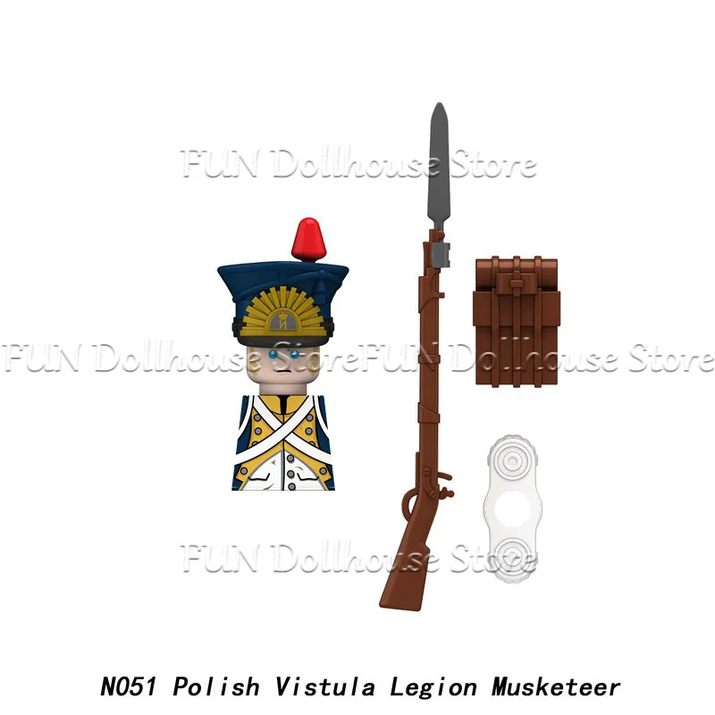Mittelalterliche Militär-Figuren aus den Napoleonischen Kriegen, Bausteine für Britische, Französische und Preußische Infanterie, Ritter, Generäle, Waffen, Spielzeug