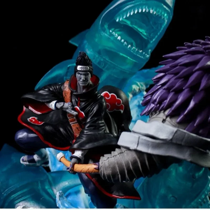 39cm Akatsuki Hoshigaki Kisame NARUTO Animation Peripherals Model emit light Figure Decoration Large ornamental Toy Collections