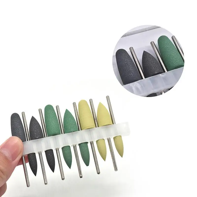 12Pcs/box Shank Diameter 2.35mm HP0412 Resin Polishing Kits For Low Speed Tools For Hidden Denture Finishing Dental Lab Use