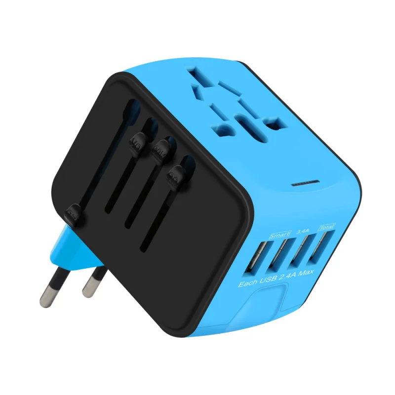 

Travel multi-functional power adapter 199 converter 4 USB charging set US eu au CN plug