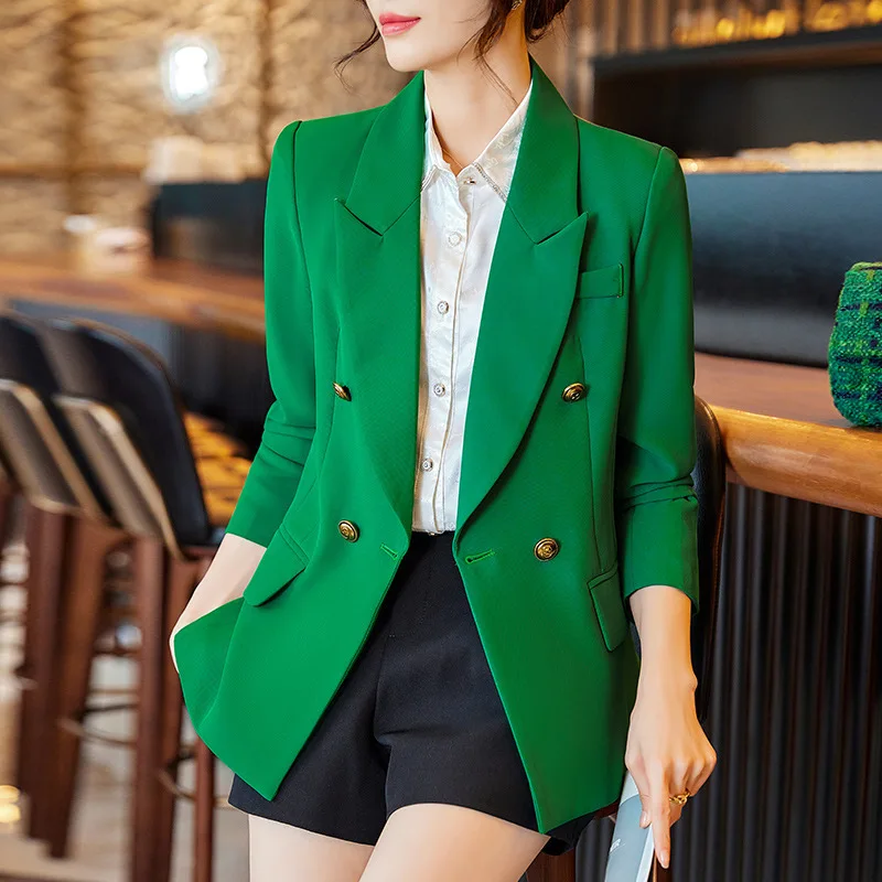 

High Quality Fabric Long Sleeve Formal Women Blazers Jackets Coat Business Work Wear Female Outwear Tops Blaser Clothes S-4XL