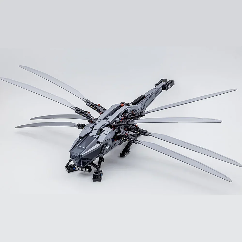 MOC 1369 قطعة الكثبان الرملية Atreides الملكي المخترع Ornithopter هليكوبتر اللبنات البناء الطوب مجموعة لعبة الأطفال متحركة للحفلات