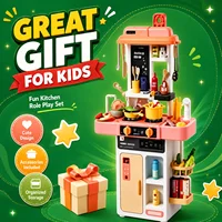 52-Piece Kitchen Toy Set, Educational Toys with Sound and Light Effects, Equipped with Various Realistic Kitchen Tools, Perfect for Parent-Child Interaction, Role-Playing Activities, and Holiday Gifts. 2