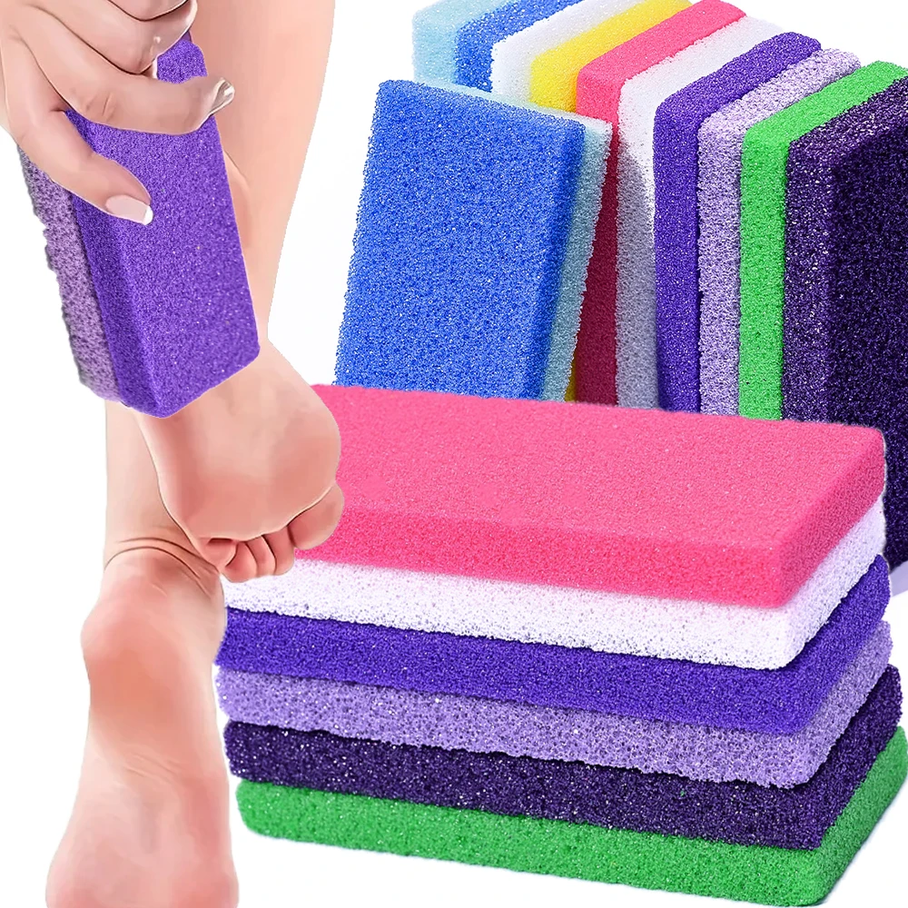 12x4.9cm Professional Foot Pumice Stone Foot File 1/3Pcs Fast-Remove Dead Skin Callus Pumic Double-Sides Sponge Pedicure Tool