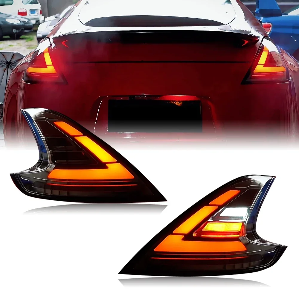 LED Rear Lamp For Nissan 370Z Z34 2013+ Year Dynamic animation plug and play Back Lamps Car Tail Lights Assembly