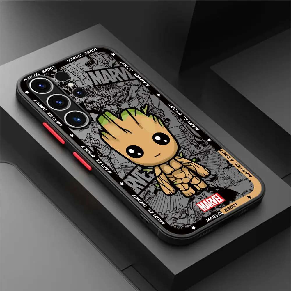 Phone Case for Samsung Galaxy S23 FE S22 S21 S10 Plus S20 FE S9 S24 Plus S23 Ultra Marvel Spiderman Groot Deadpool Cover