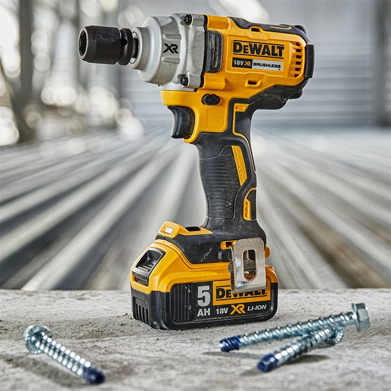 Imagem -03 - Dewalt-cordless Impact Wrench Elétrica Recarregável Chave Ergonômica Remoção do Pneu do Carro Bare Ferramenta Brushless Motor Dcf894 18v 447nm