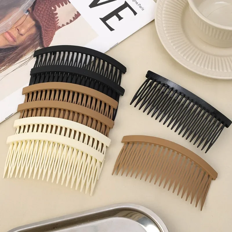 Hair Comb Clip Simple Fashion Frosted Texture 20 Teeth Fine Hair Clip 3 Colors Jewelry Hair Style Accessories for Women