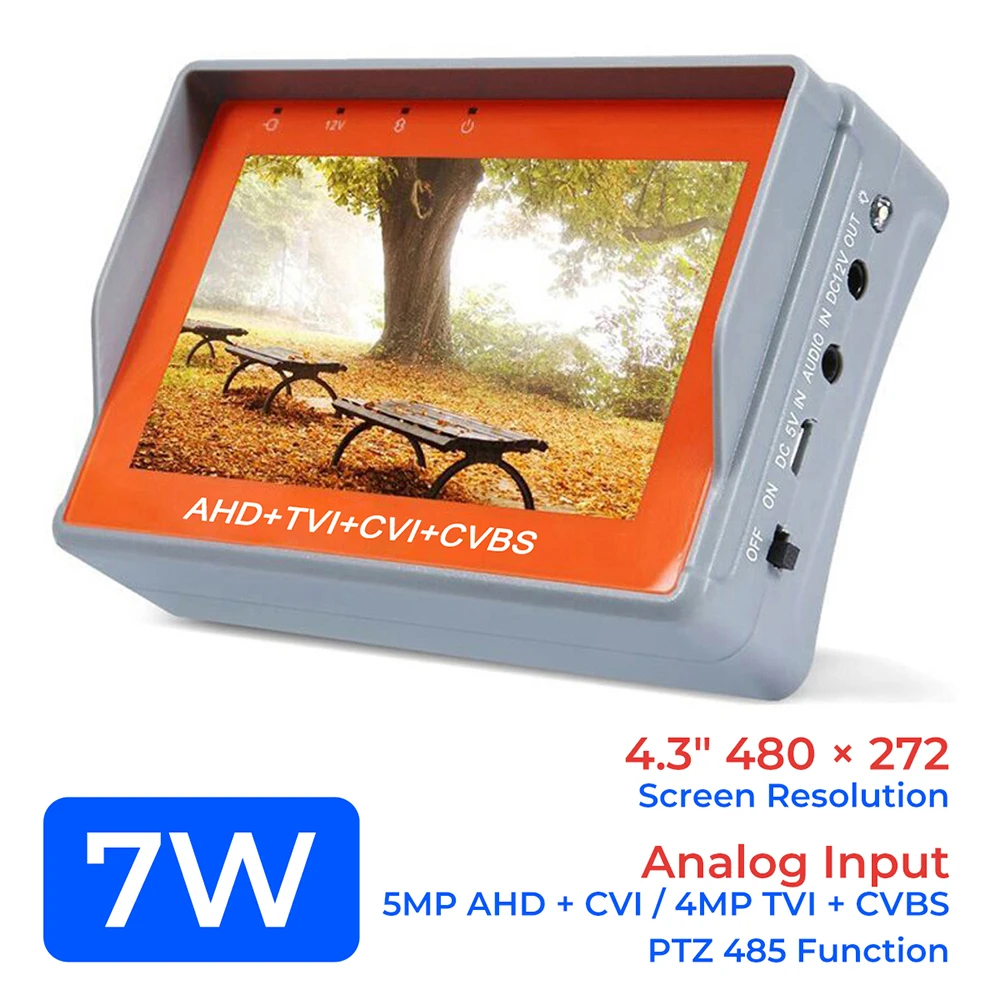 

Тестер камер IV7W с 4,3-дюймовым монитором для систем видеонаблюдения, 5 МП, AHD/CVI/TVI, CVBS, аналоговый тестер камер с аудиовыходом UTP CFTV