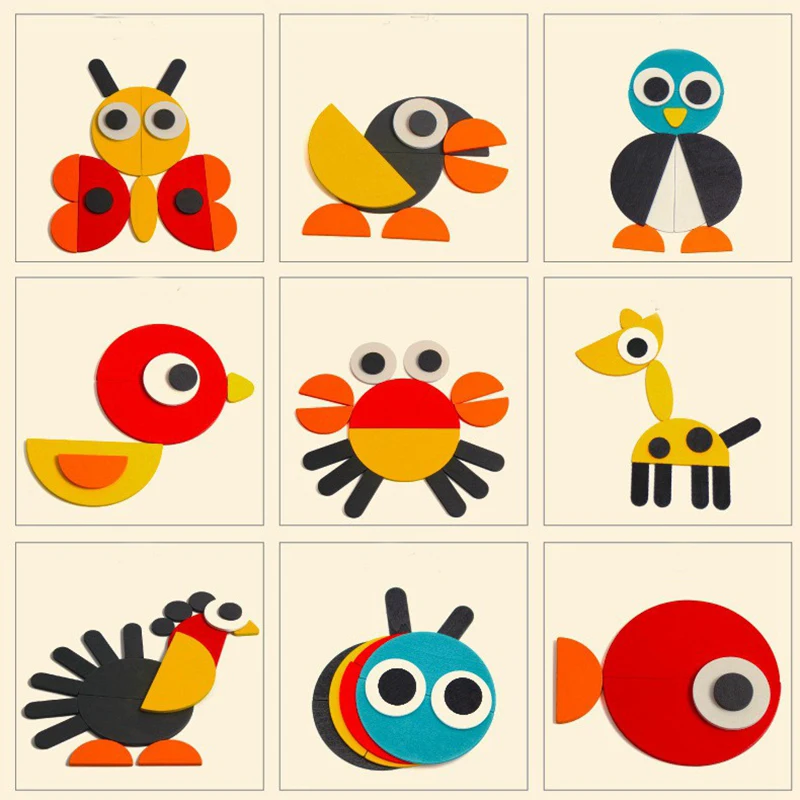 Puzzle Montessori Puzzle per la prima educazione dei bambini Puzzle 3D 3-6 anni a forma di scuola materna abbinato a giocattoli in legno Puzzle