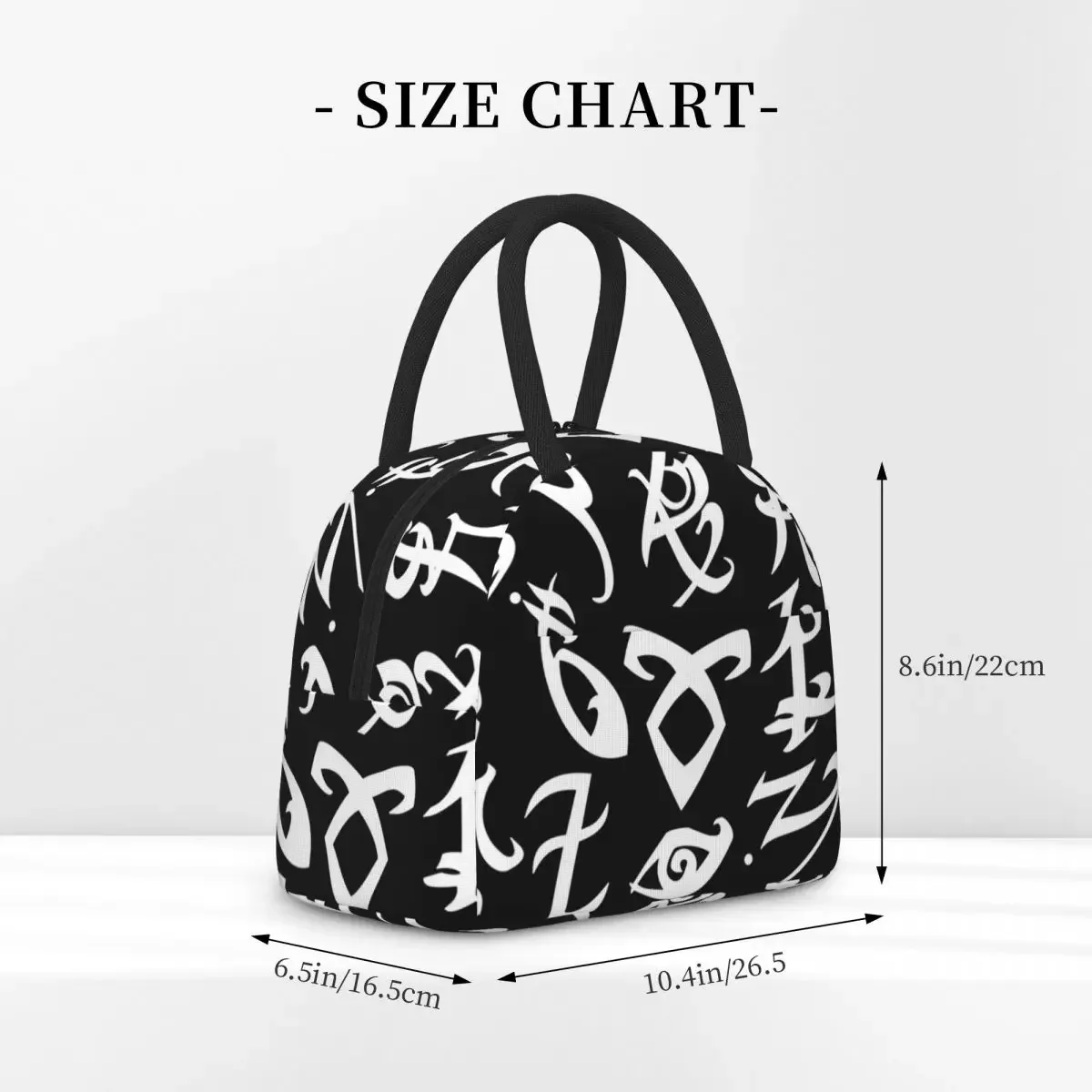 Shadowhunters, Shadowhunters Runes, Mortal Instruments Insulated Lunch Bag for Women Children Portable Thermal Lunch Box Tote