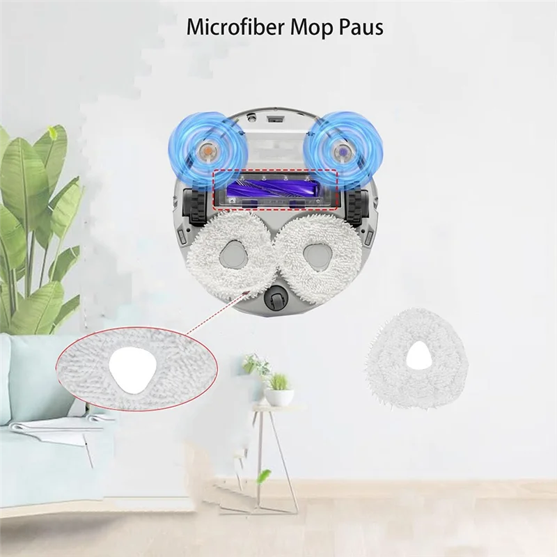 

MCGS-Replacement Main Brush, HEPA Filter& Cleaning Brush Accessory For Narwal Freo Z Ultra/X Ultra Robot Vacuum