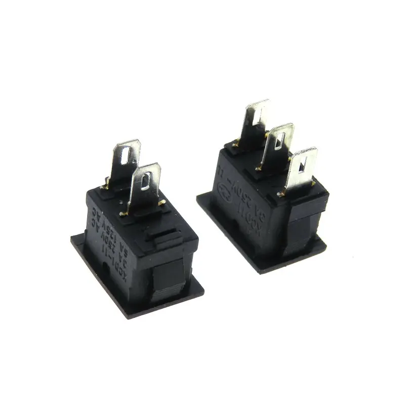 15 stücke KCD11 3A/250V 10*15mm SPST 2/3Pin AUF/OFF Boot Rocker schalter Auto Dash Dashboard Lkw RV ATV Hause