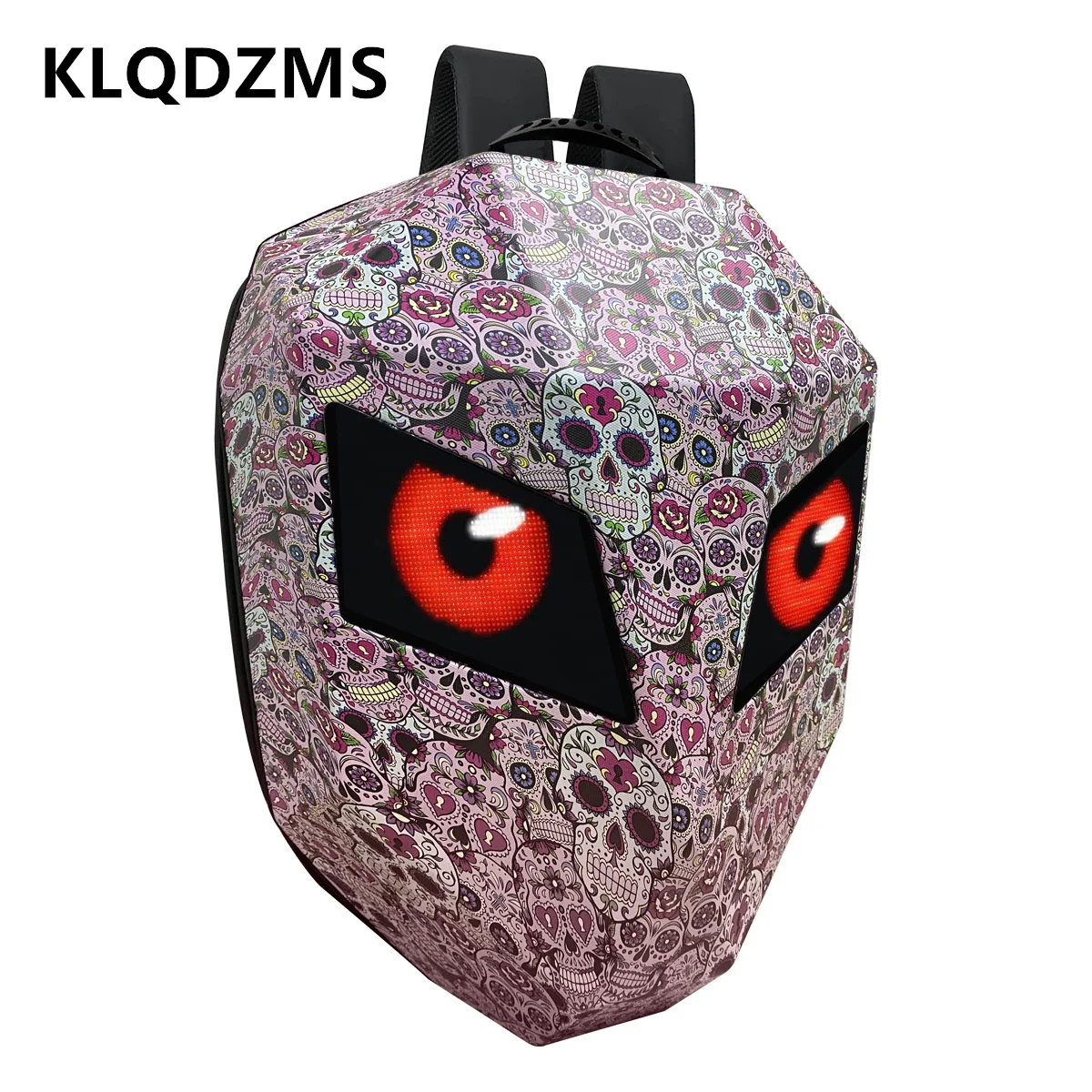 

KLQDZMS LED Riding Backpack Motorcycle Outdoor Sports Shoulder Bag ABC Hard Shell Waterproof Actually Bag Men's Schoolbag