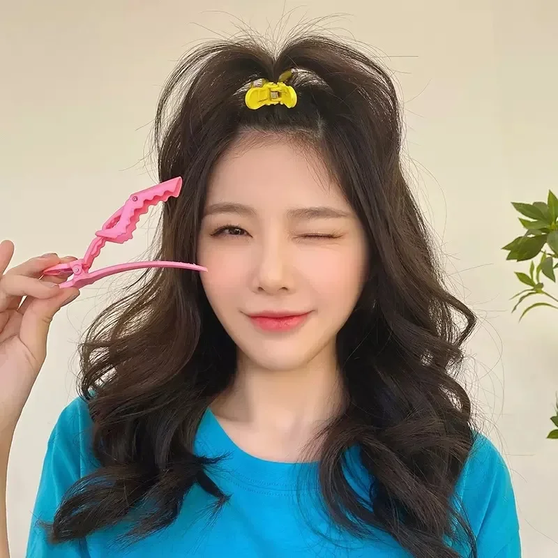 6 قطعة تصفيف الشعر التمساح كليب صالون بيرم صبغة شعر البلاستيك دبوس الشعر شعر مستعار كليب حلاقة التقسيم تصفيف كليب الإمدادات