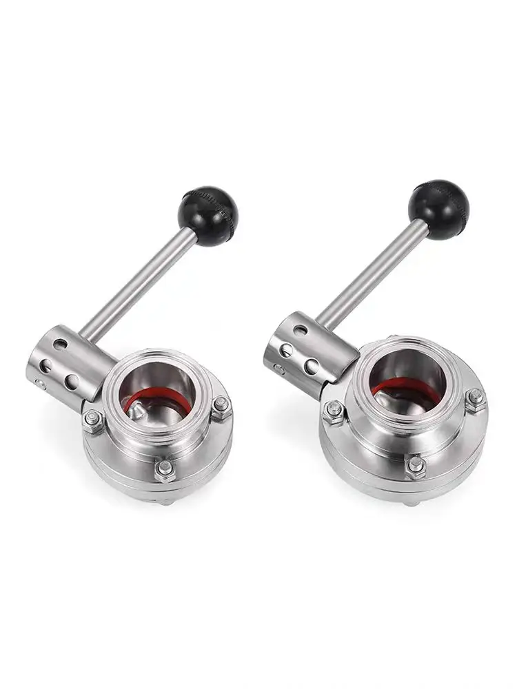 Valvola a farfalla sanitaria Tri Clamp, valvola a farfalla Homebrewing in acciaio inossidabile SS304, da 1/2 \