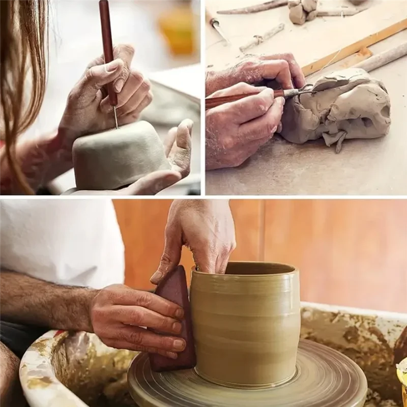 

A95I-Pottery Моделирование Разглаживание Двусторонний Воздушно-сухой 40 шт. Керамическая глина Скульптура DIY Набор инструментов для резьбы