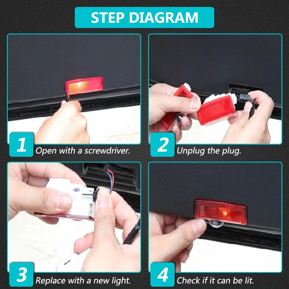 2x LED باب السيارة شعار العارض شبح الظل ترحيب ضوء ل W212 W213 W166 W176 W177 W246 W205 X253 GLC GLS GLA E اكسسوارات #6