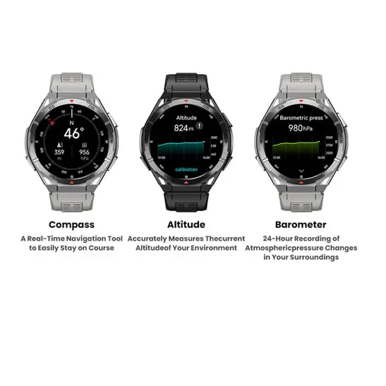 VWAR Smart Watch GPS Sports Compass Altitude Air Pressure BlueTooth Call 3ATM Waterproof Health AMOLED Screen Smartwatch 480Mah