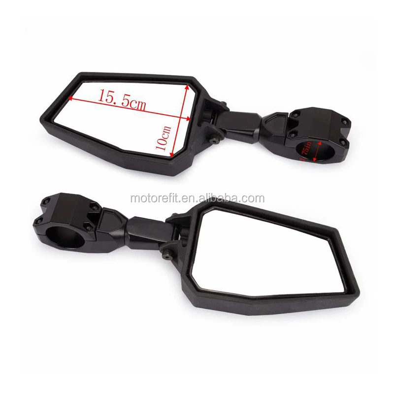 

STLF UTV Offroad Pair Side Mirrors Rear View Mirrors 1.75" Motorcycle Rearview Mirror for Polaris RZR Rhinos
