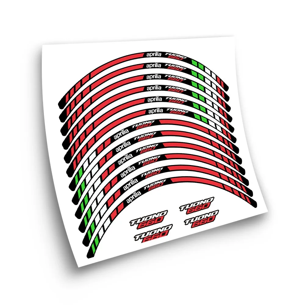 Aprilia Tuono 660 mod.2 motorbike Wheel rim compatible sticker kit