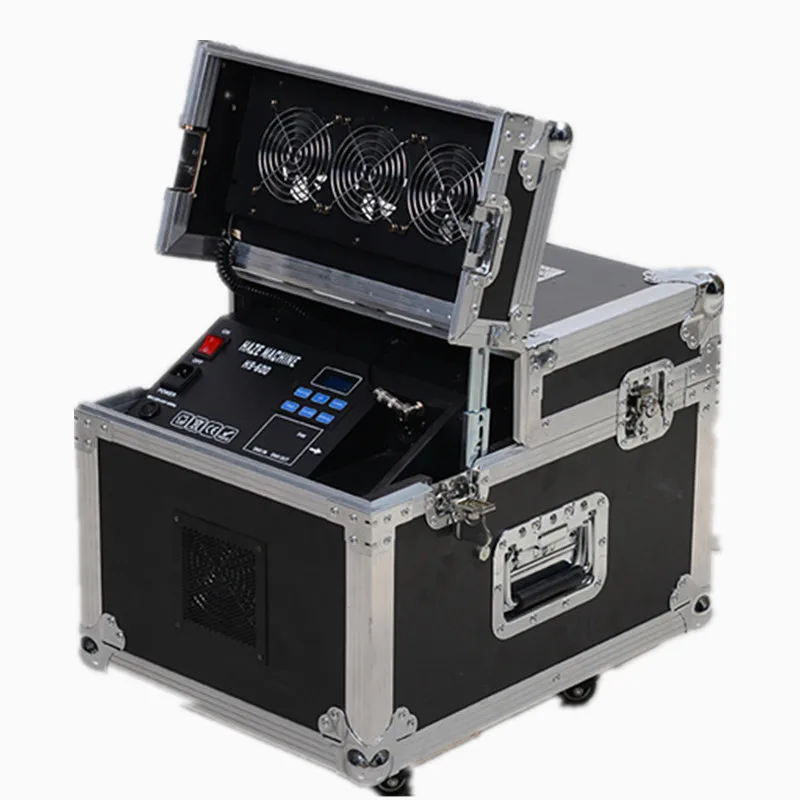 Stage Wedding Disco Party DMX512 600W Double Fog Dual Haze Smoke Machine