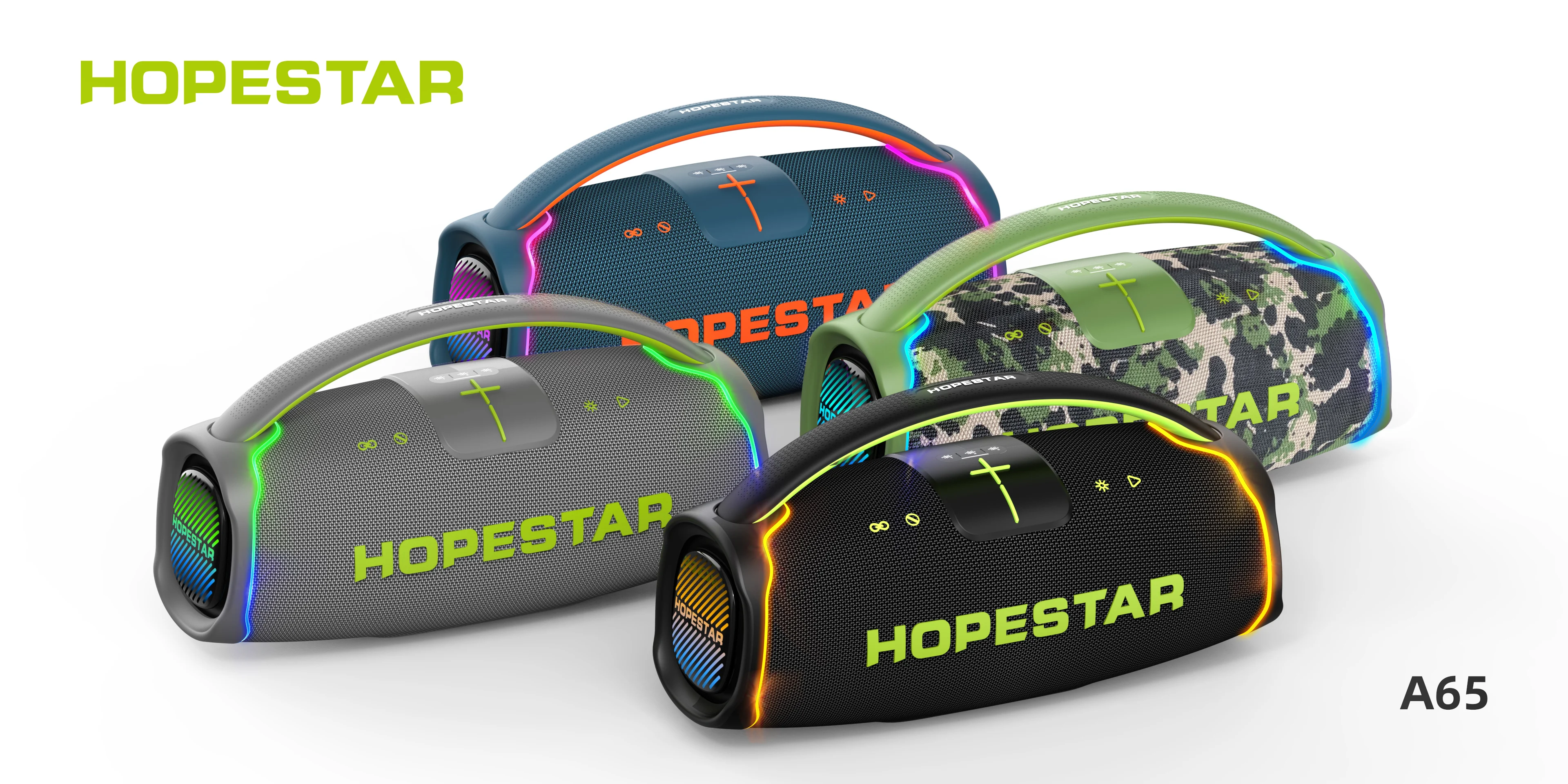 HOPESTAR A65 300W Portable Wireless Stereo Audio System High Power Subwoofer and Waterproof Karaoke Speakers Home Caixa De Som