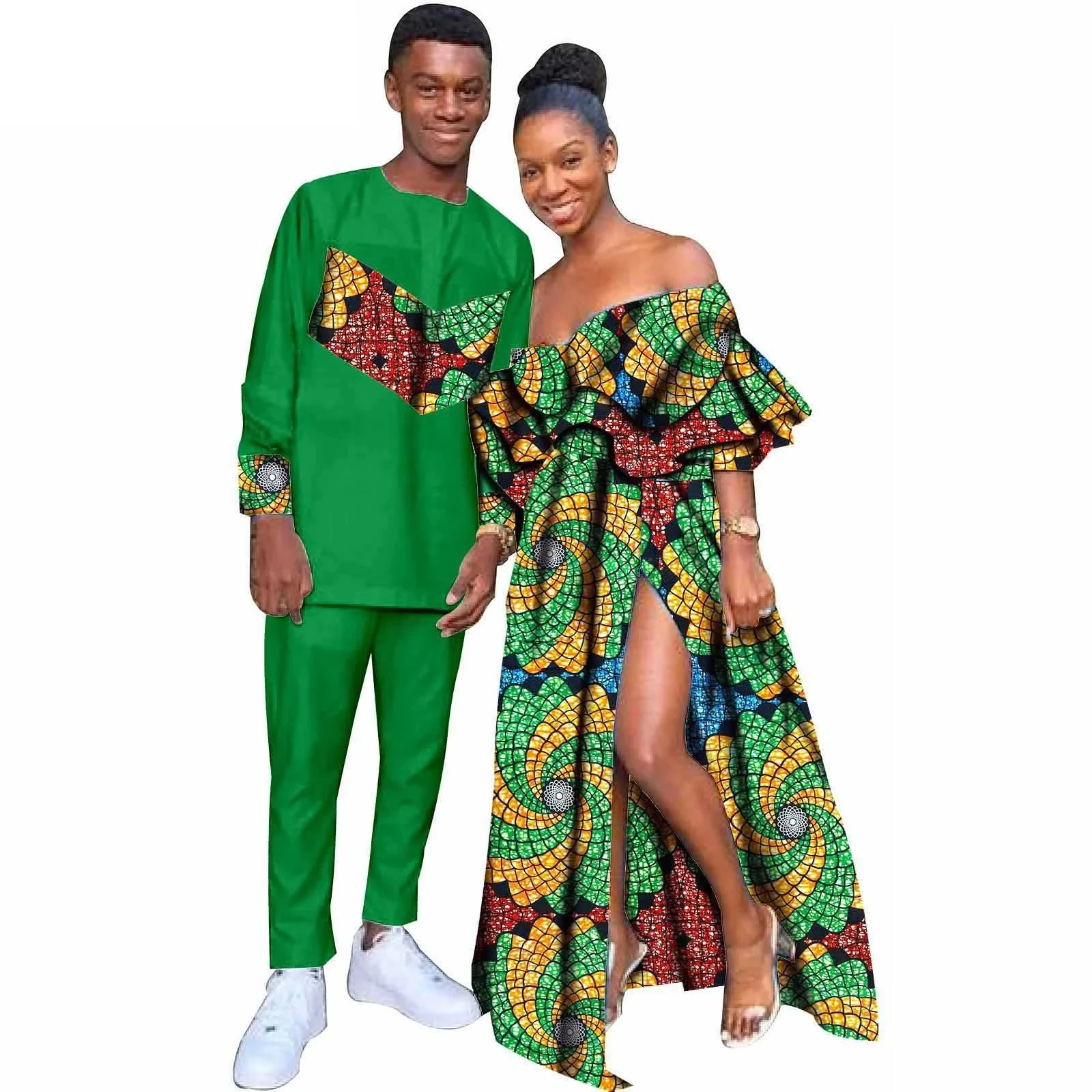 فساتين سهرة لحفلات الزفاف والحفلات الراقصة دبي للنساء الأفريقيات فستان حورية البحر فستان طويل أنيق للسيدات لأعياد الميلاد وبدلة رجالية #2