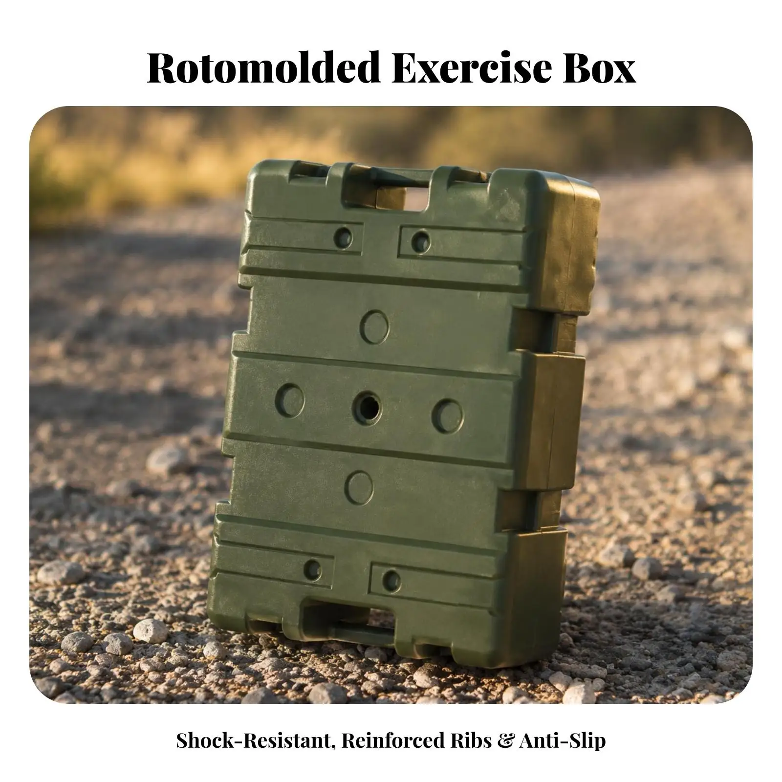 Lightweight Tough Exercise Crate for Functional Fitness Plyometric Drills Conditioning Gear