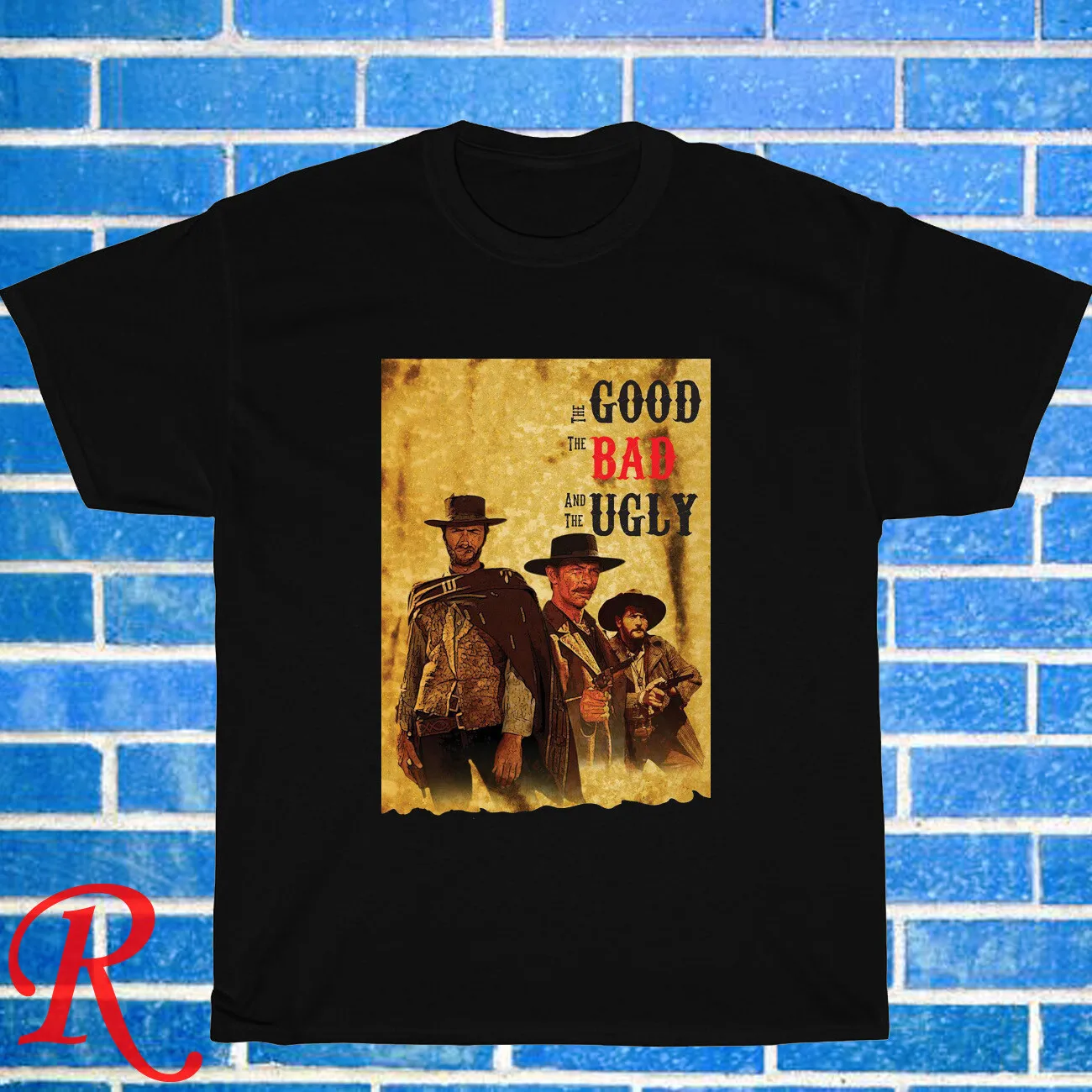 

The Good Bad and Ugly Retro Movie Black Grey Size S 3XL T Shirt