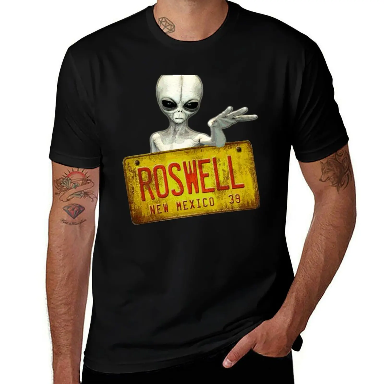 ROSWELL T-Shirt shirts graphic tee heavyweights blanks baggy shirts mens graphic t-shirts