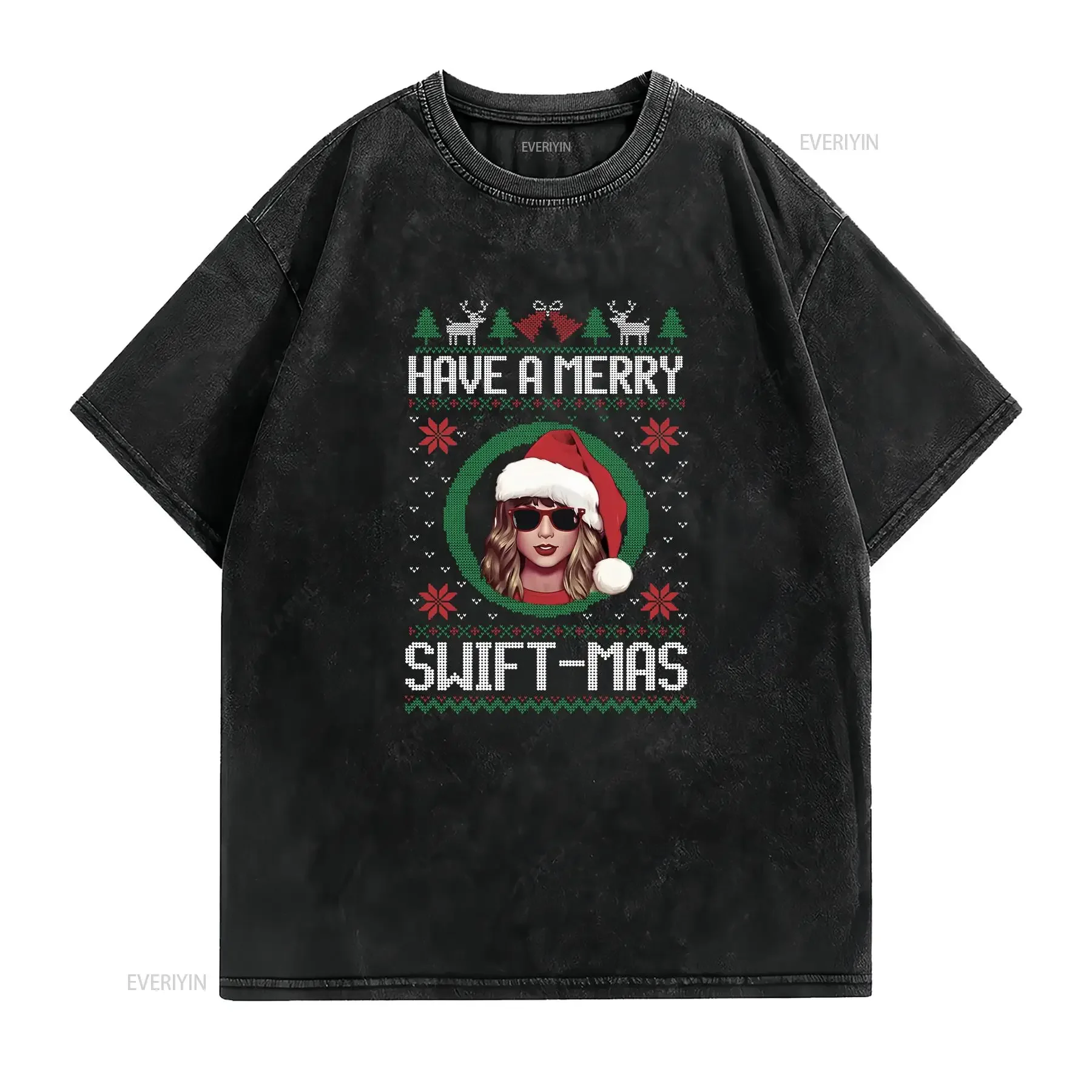 NWT Have a Marry Swift Mas Christmas T Shirt vintage Washed Soft graphic fashion Stretched Casual Slightly