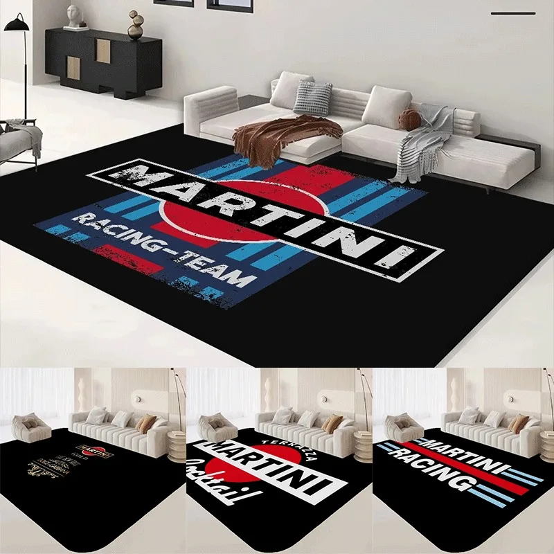 M-Martini Racing Logo-alfombrillas para habitación, lavables, antideslizantes, para sala de estar, sofá, sillas, Alfombra de cocina, exquisita decoración del hogar