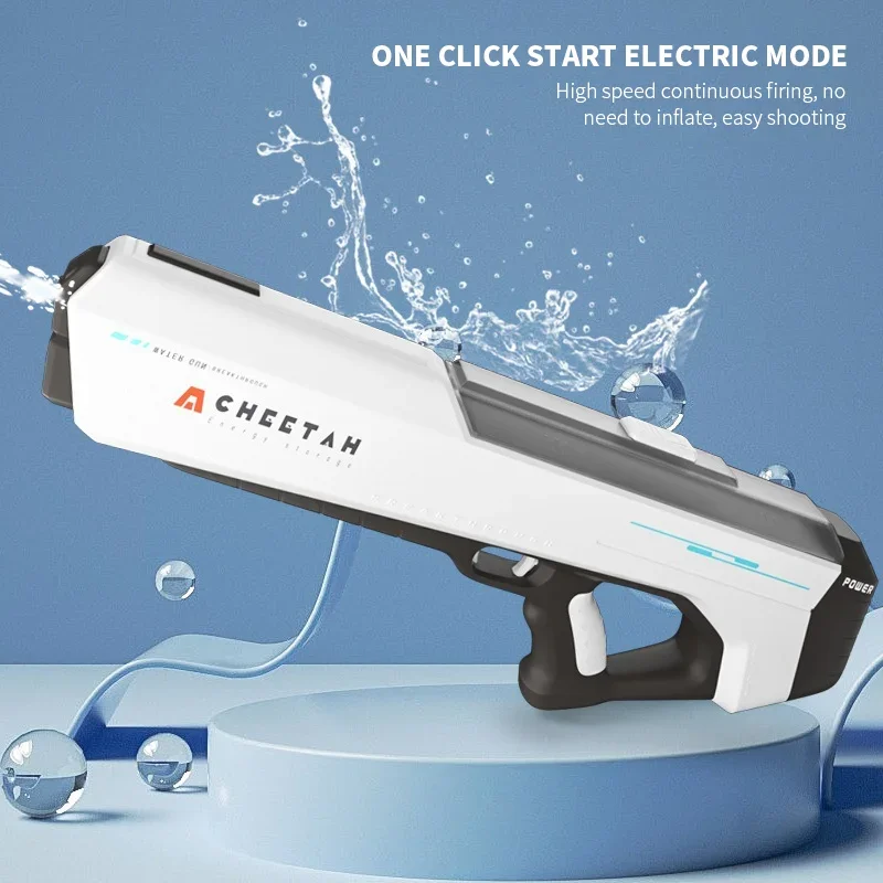 

2024 New Electric Water Gun Toy Fully Automatic Water Absorbing and Powerful Spray Large Black Technology Children's Water Gun