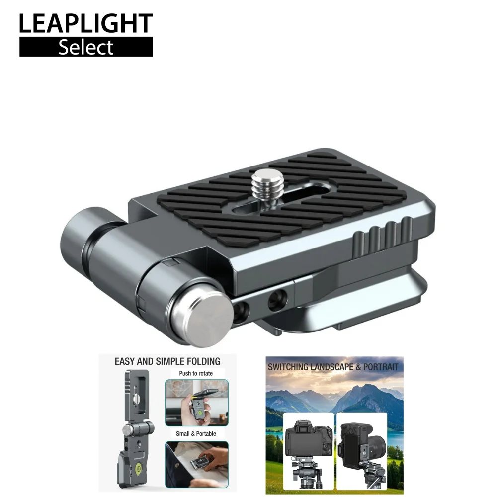 

LEAPLIGHT Foldable DSLR Camera L Bracket Switching Tripod Quick Release Plate For Canon Nikon Sony Osmo Ronin Zhiyun Stabilizer