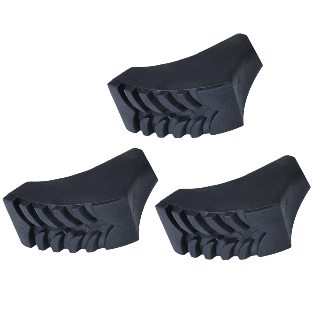 

3Pcs Antiskid Trekking Pole Covers Durable Rubber Alpenstock Tip Protectors for Hiking Climbing Crutch Foot Cover