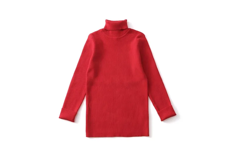 UNITIM Herbst Winter Kinder Mädchen Pullover Säugling Baby Mädchen Bonbonfarben Rollkragenpullover 1-6 Jahre Mädchen Einfache Lässige Strickwaren – Detail 33
