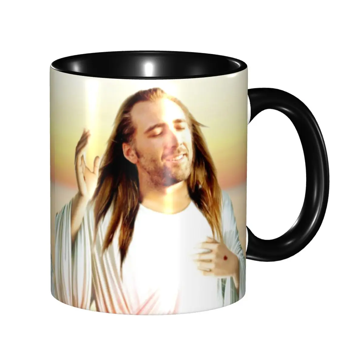 

Nicolas Cage Coffee Mug DIY Personalized Jesus Meme Ceramic Mug Cup Creative Gift