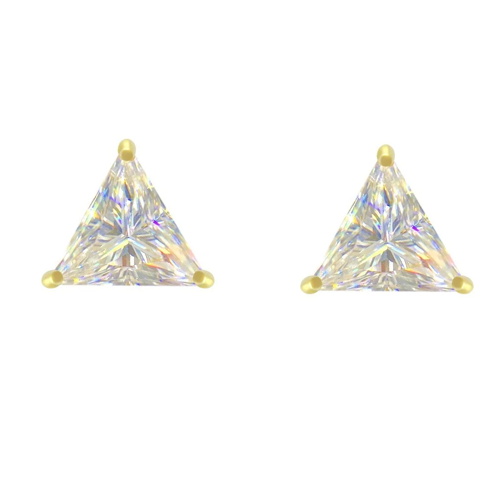 

Серьги из серебра S925 с инкрустацией треугольными муассанитами D-цвета VVS1, простые и элегантные, для женщин, на свадьбы, банкеты, в качестве подарка