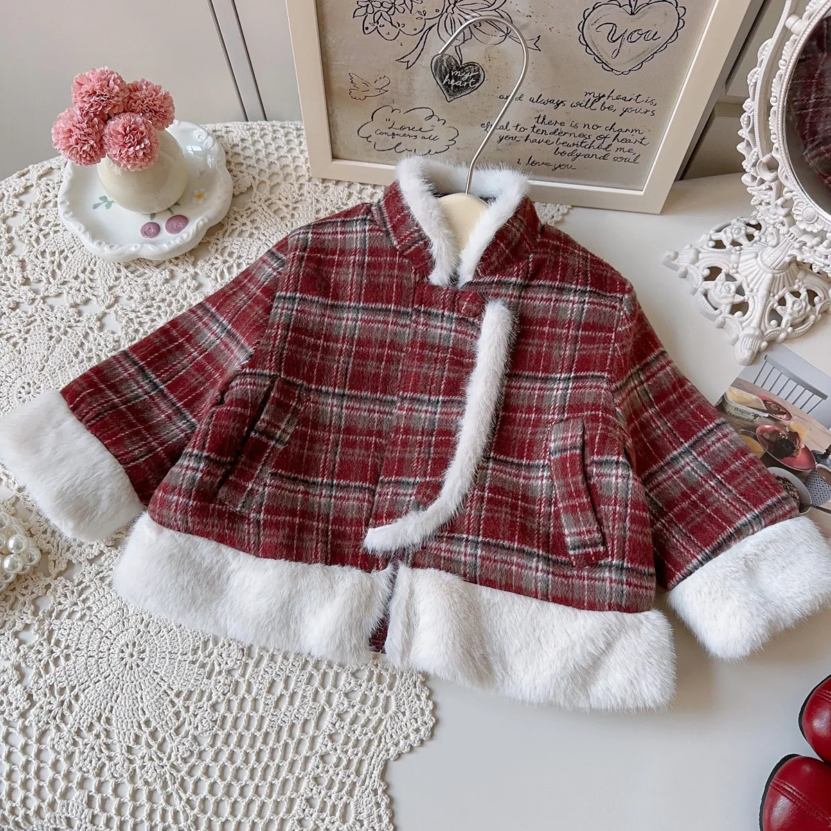 

Пальто для девочек, зима 2026, детские толстые бархатные куртки для маленьких девочек, теплая одежда, детская шерстяная верхняя одежда, топы для подростков на открытом воздухе 5