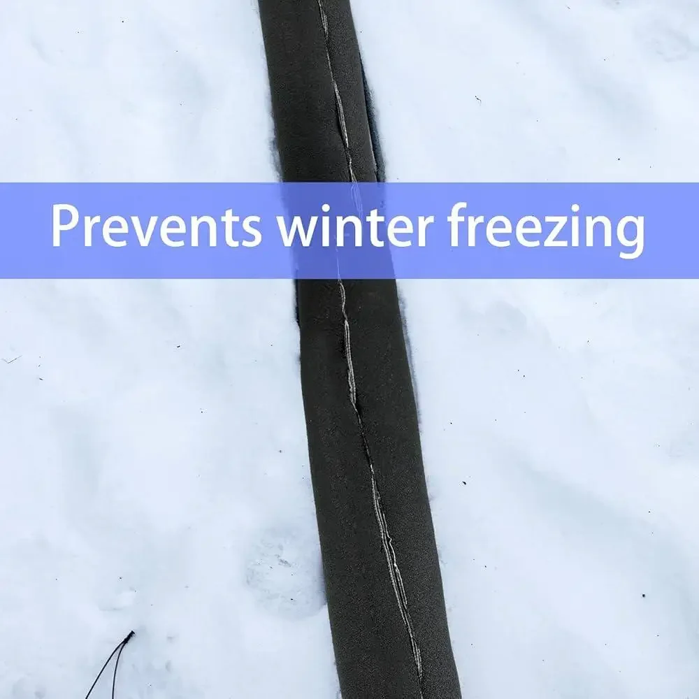 12 عبوة من أنابيب الرغوة الرغوية ذاتية اللصق، أنابيب المياه للحماية الحرارية ذات الشق المسبق للاستخدام الداخلي والخارجي تمنع التجميد