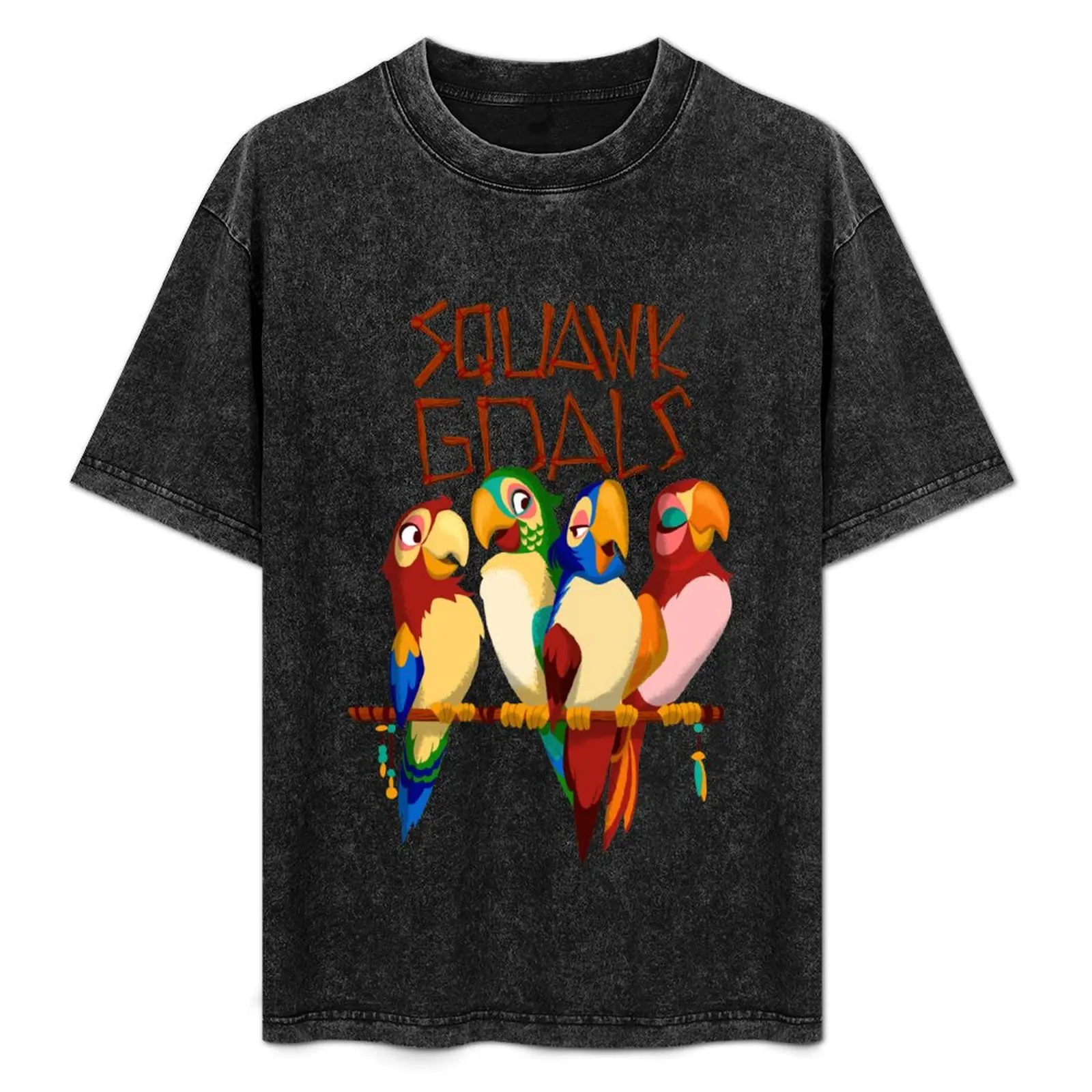 

Tiki Birds: squawk goals T-Shirt korean fashion T-shirts man anime t shirts Men's t-shirt