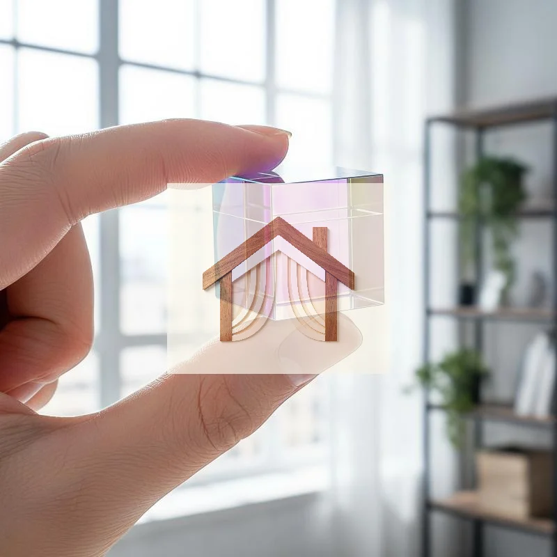 CMY Magic Color Cube 15/20mm Hexahedral Crystal 3D Optical Prism Professional Photography Accessory for Travel Shooting Decor