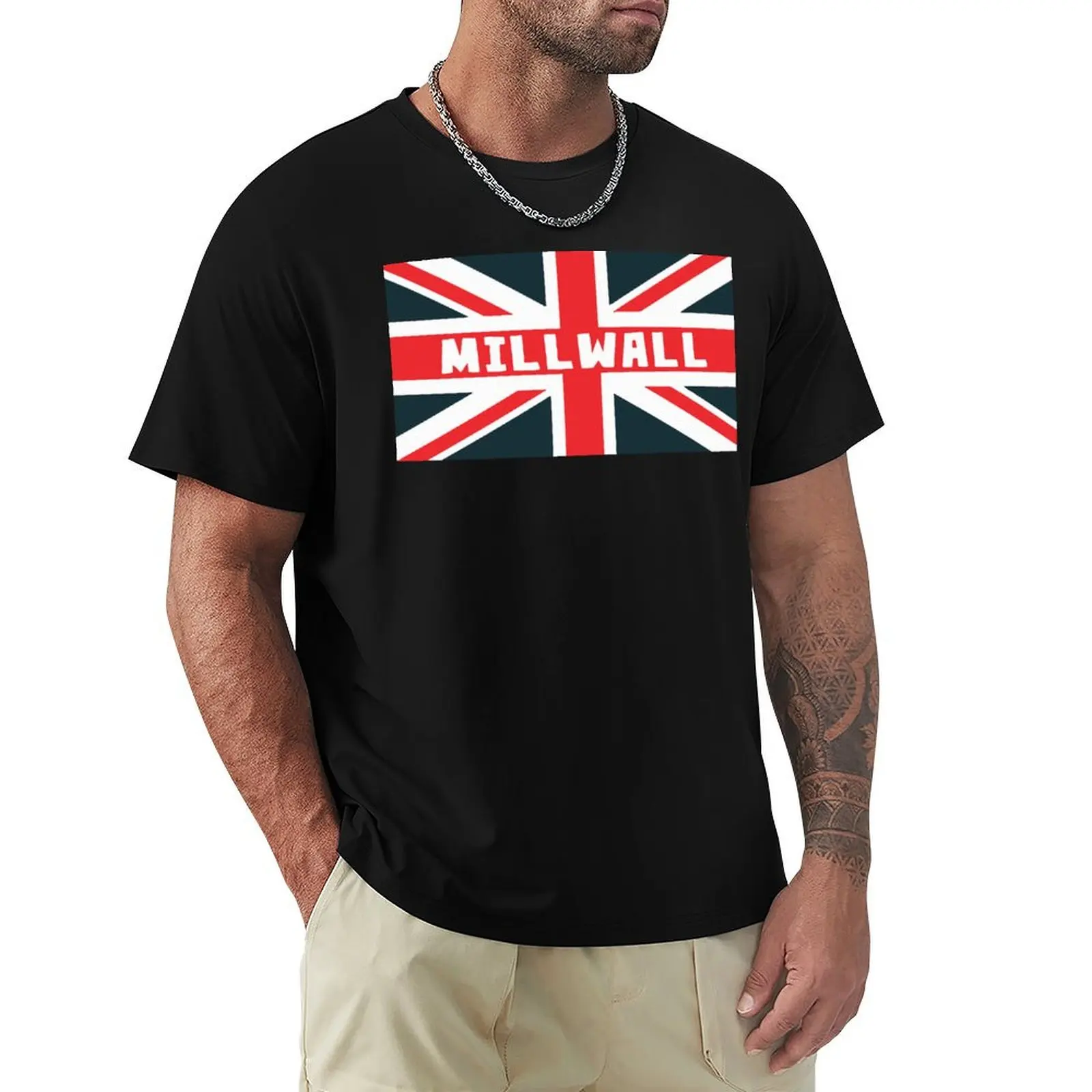 Millwall Union Jack T-Shirt Breathable Gym Short Sleeve T-Shirt
